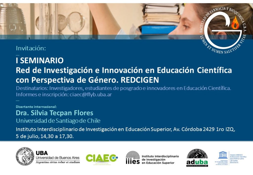 I SEMINARIO: Red de Investigación e Innovación en Educación Científica con Perspectiva de Género (REDCIGEN).