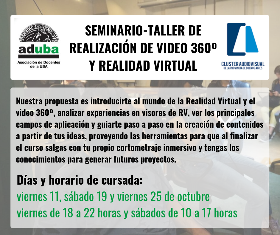 Curso de realización de video 360º y Realidad Virtual