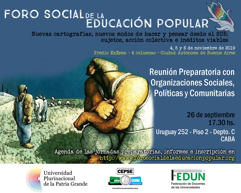 Invitación: Foro Social de la Educación Popular