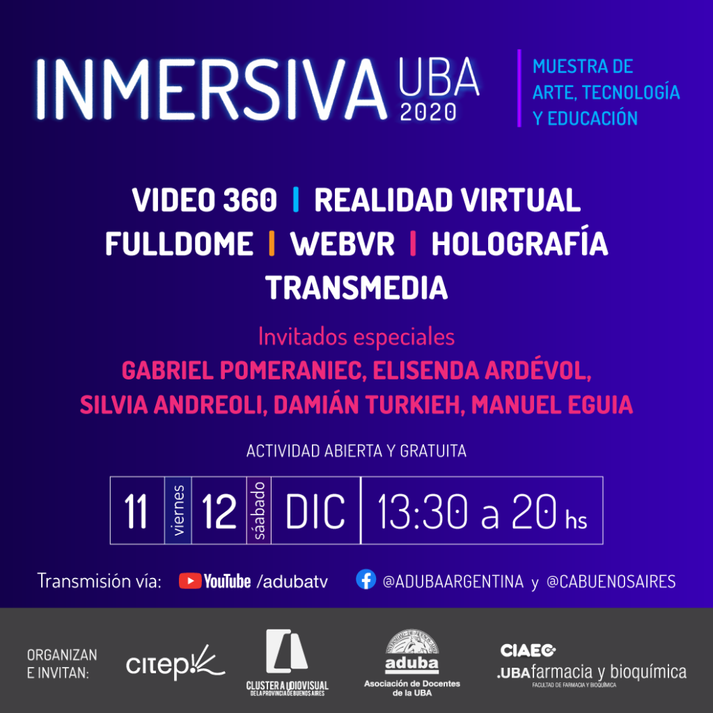 Inmersiva UBA 2020: muestra de Arte, Tecnología y Educación