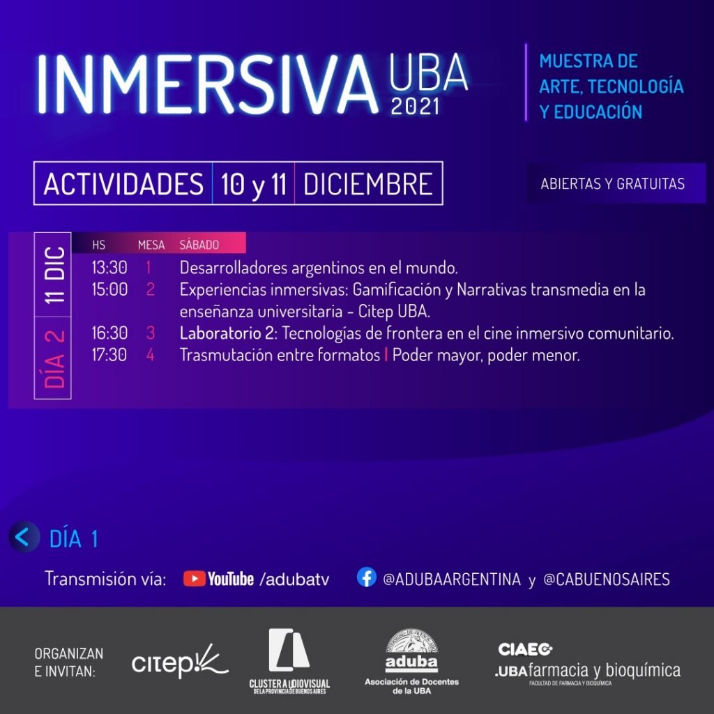 Inmersiva UBA 2021: muestra de Arte, Tecnología y Educación